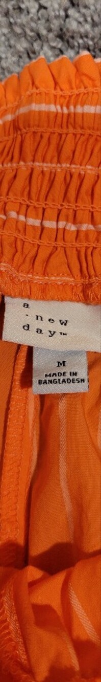 A New Day Orange Striped Shorts Size M NWT - Picture 2 of 4